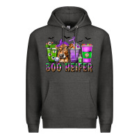 Charcoal Heather Boo Heifer Coffee Cups with Halloween Premium Hoodie - texasbilliewilder