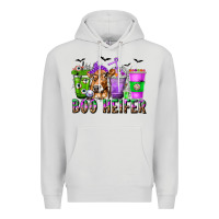 Dove Grey Boo Heifer Coffee Cups with Halloween Premium Hoodie - texasbilliewilder