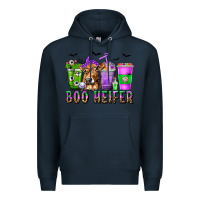 Navy Boo Heifer Coffee Cups with Halloween Premium Hoodie - texasbilliewilder
