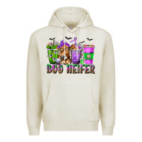 Oatmeal Heather Boo Heifer Coffee Cups with Halloween Premium Hoodie - texasbilliewilder