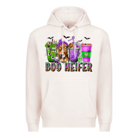 Pale Pink Boo Heifer Coffee Cups with Halloween Premium Hoodie - texasbilliewilder