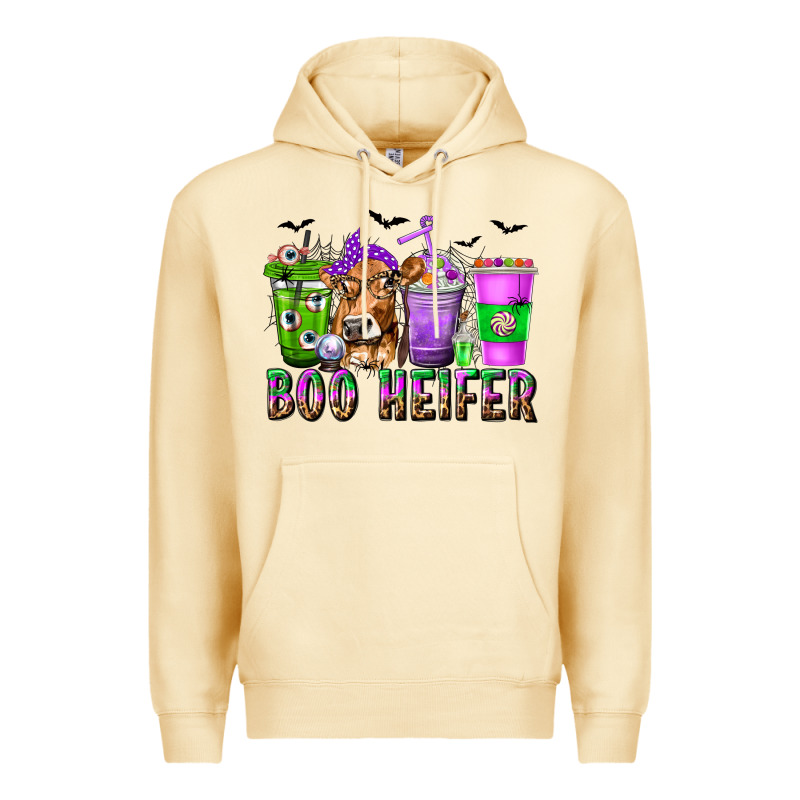 Boo Heifer Coffee Cups With Halloween Premium Hoodie by texasbilliewilder | Teevron