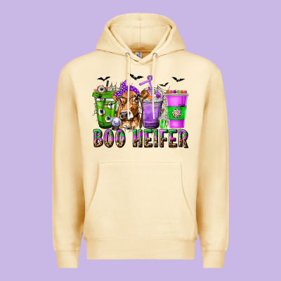 Boo Heifer Coffee Cups With Halloween Premium Hoodie Designed By Texasbilliewilder