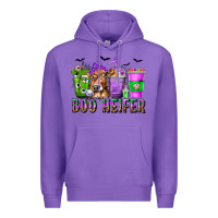 Purple Boo Heifer Coffee Cups with Halloween Premium Hoodie - texasbilliewilder