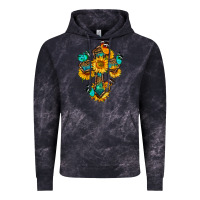 Cloud Black cross with butterfly Vintage Hoodie - BundleAndBundleShop
