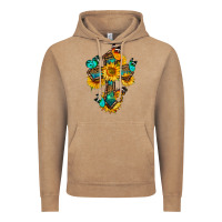 Vintage Coffee cross with butterfly Vintage Hoodie - BundleAndBundleShop