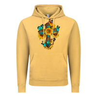 Vintage Mustard cross with butterfly Vintage Hoodie - BundleAndBundleShop