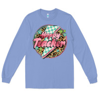 Colony Blue happy teacher lighting bolt Long Sleeve Tee - MaliasSmallBusiness