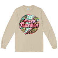 Mushroom happy teacher lighting bolt Long Sleeve Tee - MaliasSmallBusiness