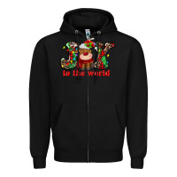 Black joy to the world christmas deer Zipper Hoodie - MaliasSmallBusiness