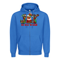 True Royal joy to the world christmas deer Zipper Hoodie - MaliasSmallBusiness