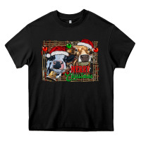 Black merry christmas heifers Heavy Core Tee - RanaPortraitStore
