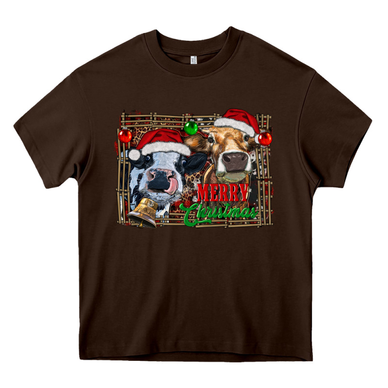 Merry Christmas Heifers Heavy Core Tee by RanaPortraitStore | Teevron