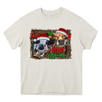 Cream merry christmas heifers Heavy Core Tee - RanaPortraitStore