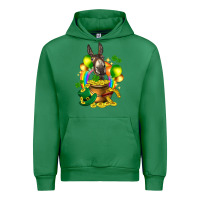 Emerald St. Patrick's Donkey with balloon Urban Hoodie - HowdyJamesFarm