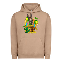 Pigment Burro St. Patrick's Donkey with balloon Urban Hoodie - HowdyJamesFarm