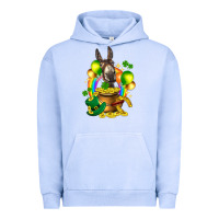 Pigment Grape Ice St. Patrick's Donkey with balloon Urban Hoodie - HowdyJamesFarm