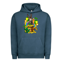 Pigment Midnight Navy St. Patrick's Donkey with balloon Urban Hoodie - HowdyJamesFarm