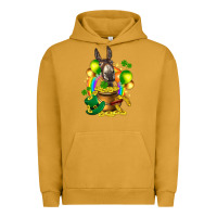 Pigment Peanut Butter St. Patrick's Donkey with balloon Urban Hoodie - HowdyJamesFarm