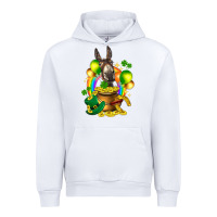 White St. Patrick's Donkey with balloon Urban Hoodie - HowdyJamesFarm