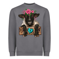 Storm suffolk ewe peeking with floral headdress Heavyweight Sweatshirt - BarkalooDesign