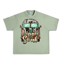 Oil Green hippie soul caravan Urban Heavy Tee - BarkalooDesign