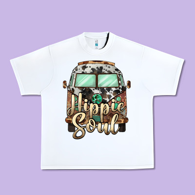 Hippie Soul Caravan Urban Heavy Tee Designed By Barkaloodesign