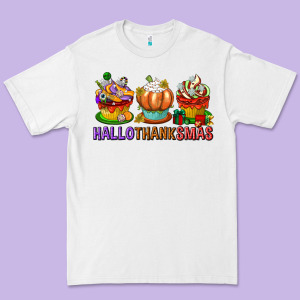 Hallothanksmas Cupcakes Premium Tee Designed By Texasbilliewilder