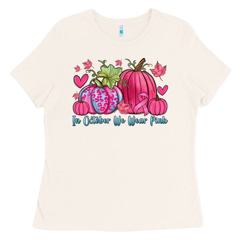 In October We Wear Pink Ladies Tee by Zillion Design Studio | Teevron