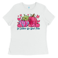White in october we wear pink Ladies Tee - Zillion Design Studio