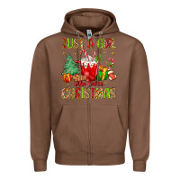 Chestnut just a girl who loves christmas Zipper Hoodie - MaliasSmallBusiness