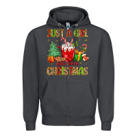 Smoke just a girl who loves christmas Zipper Hoodie - MaliasSmallBusiness