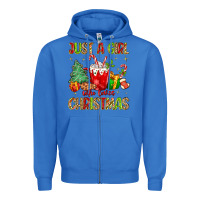 True Royal just a girl who loves christmas Zipper Hoodie - MaliasSmallBusiness