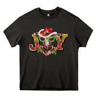 Asphalt christmas joy baby cow Heavy Core Tee - BarkalooDesign