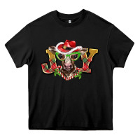 Black christmas joy baby cow Heavy Core Tee - BarkalooDesign