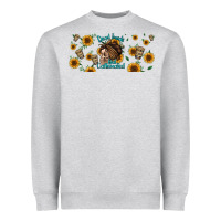 Heather Grey dead inside but caffeinated momlife Heavyweight Sweatshirt - Jasminsmagicworld