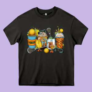 Lacrosse Coffee Cups Heavy Core Tee Designed By Zillion Design Studio