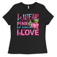 Black i wear pink for someone i love Ladies Tee - Zillion Design Studio