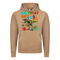 Vintage Coffee birthday boy t rex Vintage Hoodie - Artiststas