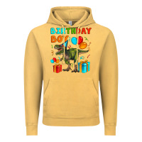 Vintage Mustard birthday boy t rex Vintage Hoodie - Artiststas