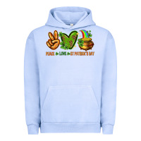 Peace Love St. Patrick's Day Urban Hoodie | Teevron
