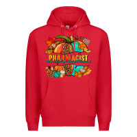 Red Pharmacist pumpkin Premium Hoodie - NancyCooperArtShop