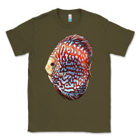 Army Green Discus Fish Classic Tee - LillyAllenDesigns