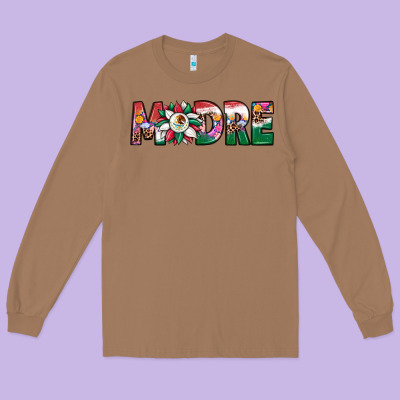 Mexican Flag Sunflower Madre Long Sleeve Tee Designed By Jahusdesignshop