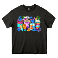 Asphalt stitch summer coffee cups Heavy Core Tee - Zillion Design Studio