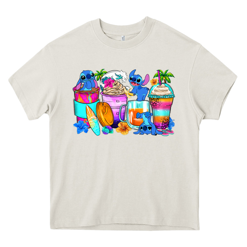 Stitch Summer Coffee Cups Heavy Core Tee by Zillion Design Studio | Teevron