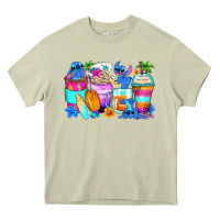 Mossy stitch summer coffee cups Heavy Core Tee - Zillion Design Studio