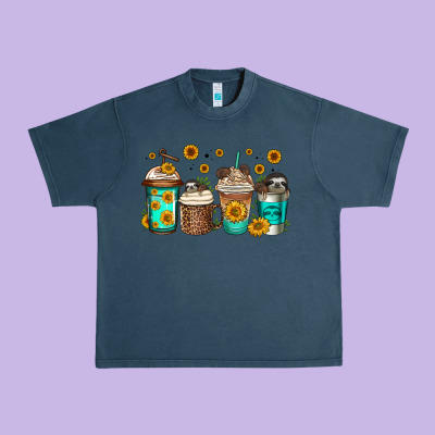 Sloth Coffee Cups Urban Heavy Tee Designed By Jasminsmagicworld