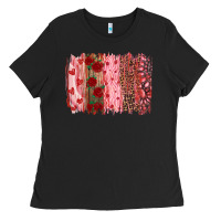 Black valentine's day brushstrokes Ladies Tee - RanaPortraitStore