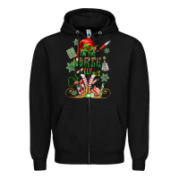 Black im the nurse elf Zipper Hoodie - MaliasSmallBusiness